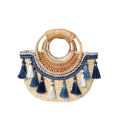 Water Hyacinth Bag With Rattan Handle
